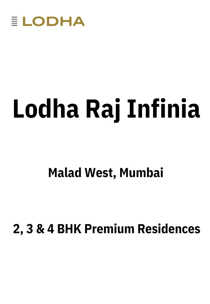 lodha raj infinia