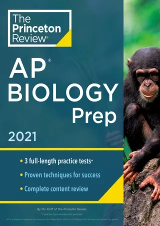 EPUB Princeton Review AP Biology Prep 2021 3 Practice Tests  Complete