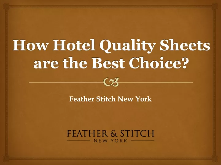 feather stitch new york