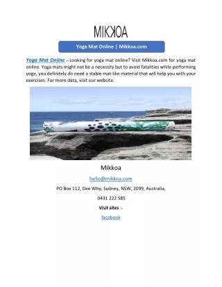 Yoga Mat Online | Mikkoa.com
