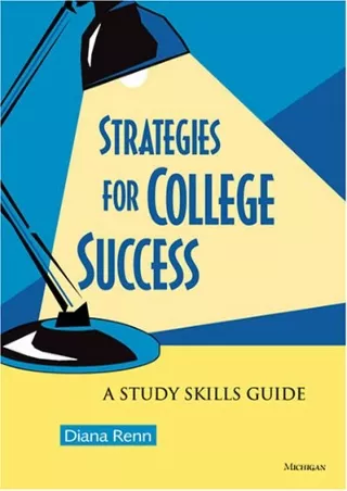 READING Strategies for College Success A Study Skills Guide