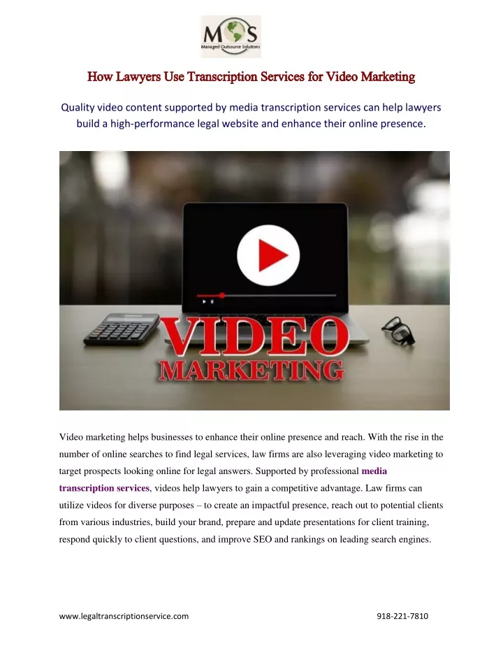 how lawyers use transcription services for video