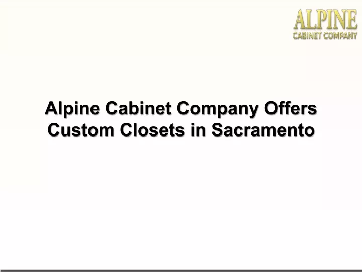 alpine cabinet company offers custom closets