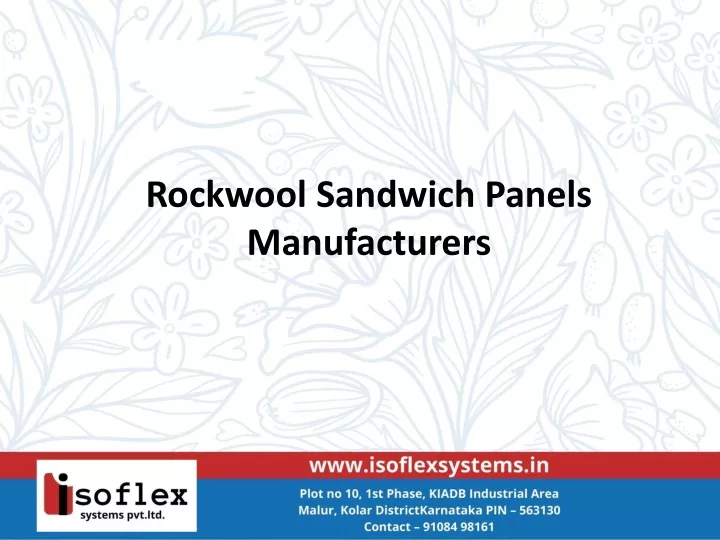 rockwool sandwich panels manufacturers