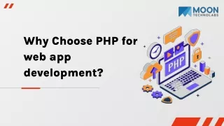 why choose php for web app development