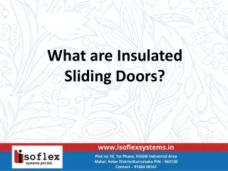 Insulated sliding doors