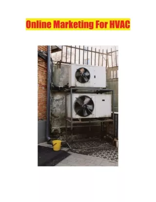 Online Marketing For HVAC