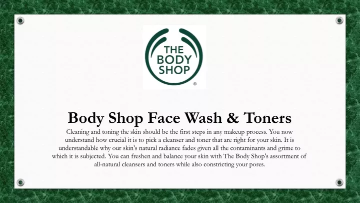 body sho p face wash toners cleaning and toning