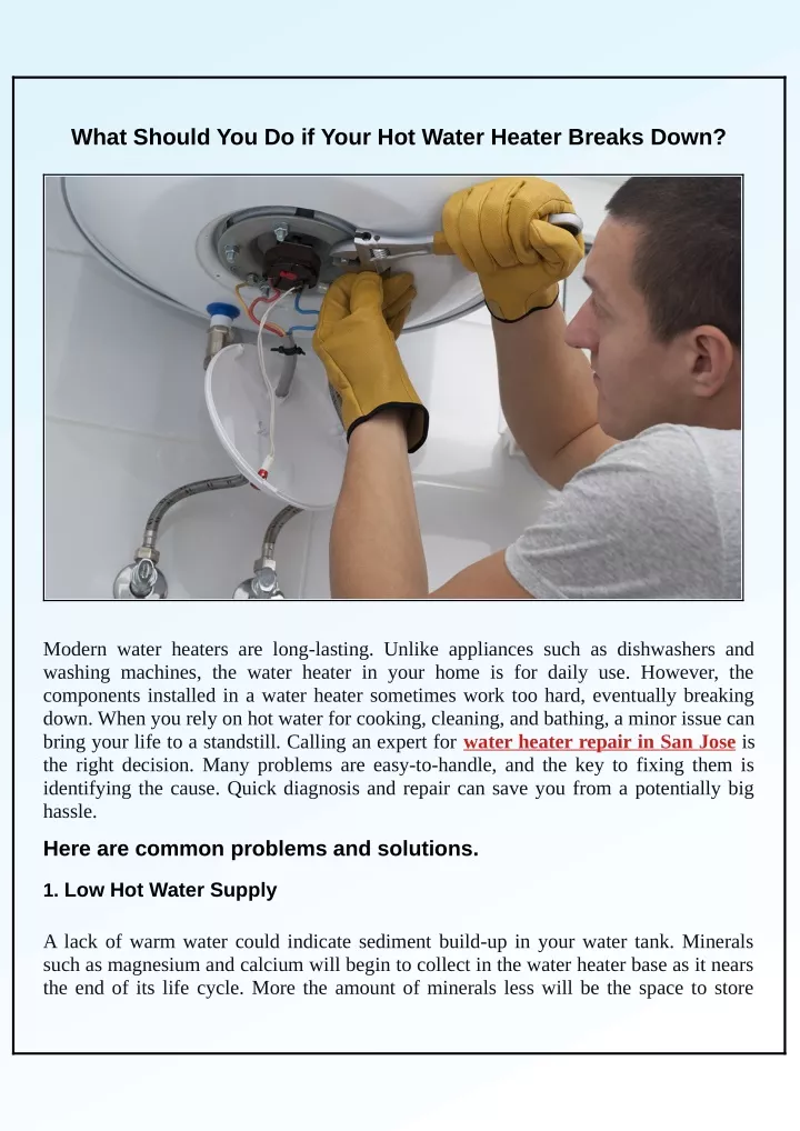 what should you do if your hot water heater