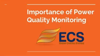Importance of Power Quality Monitoring