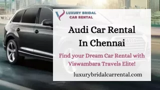 Audi Car Rental In Chennai