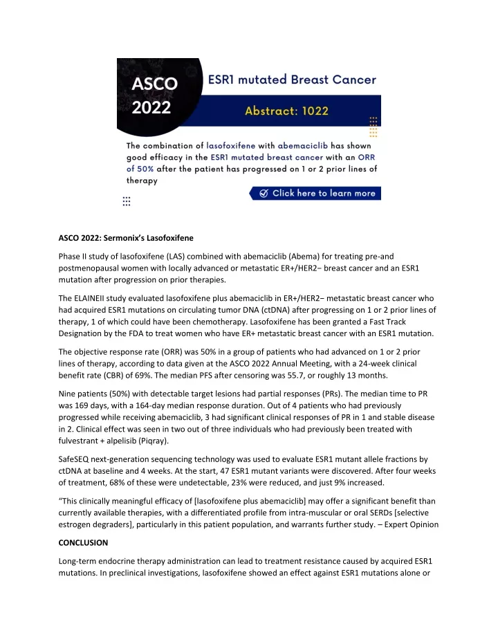 asco 2022 sermonix s lasofoxifene