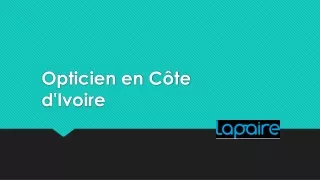 opticien en Côte d'Ivoire