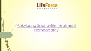 Ankylosing Spondylitis Treatment Homeopathy