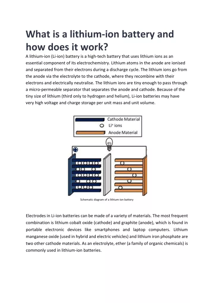 what is a lithium ion battery and how does