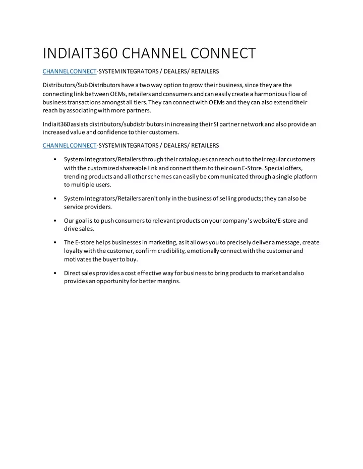 indiait360 channel connect