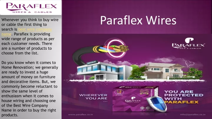 paraflex wires