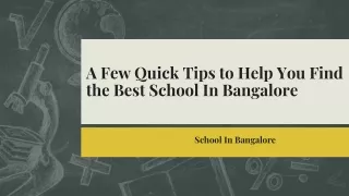 A Few Quick Tips to Help You Find