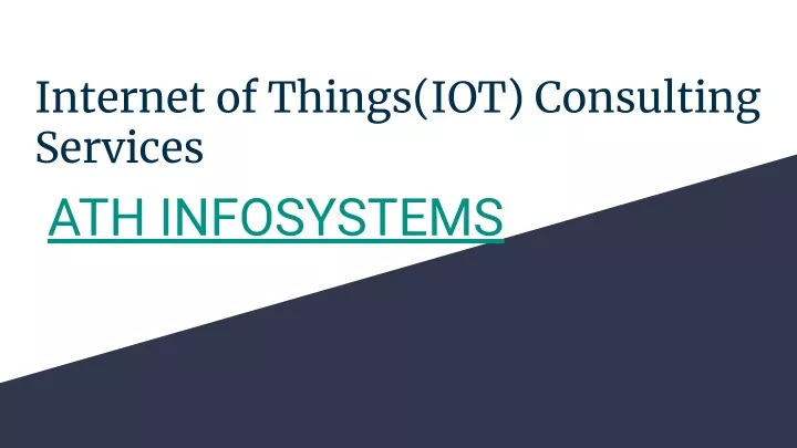 internet of things iot consulting services