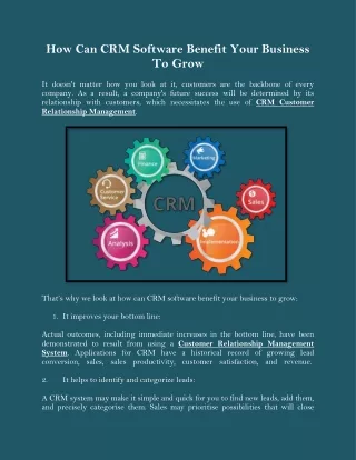 how can crm software benefit your business to grow