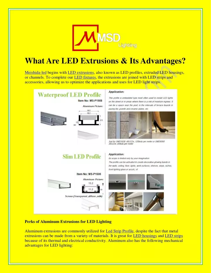 what are led extrusions its advantages