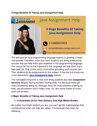 5 huge benefits of taking java assignment help