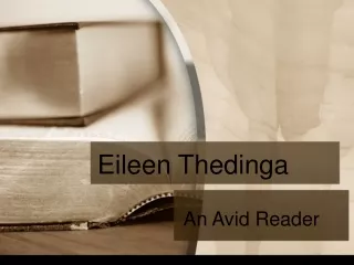 Eileen Thedinga - An Avid Reader