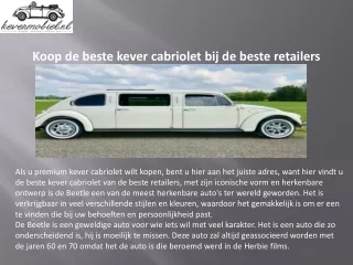 kever cabriolet huren