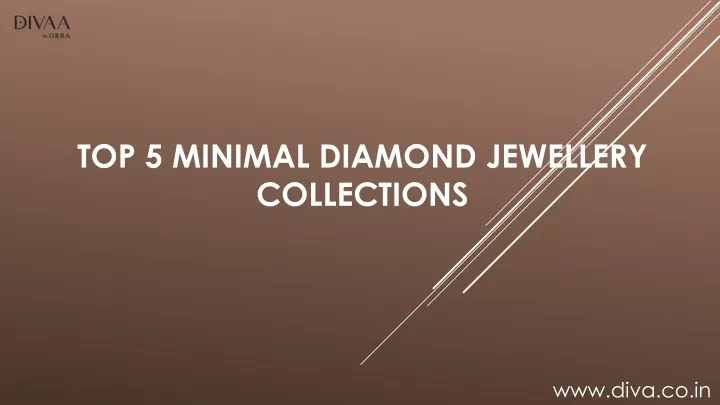 top 5 minimal diamond jewellery collections