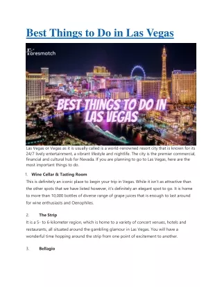best things to do in las vegas