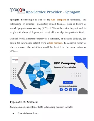 Kpo Service Provider  - Spragom