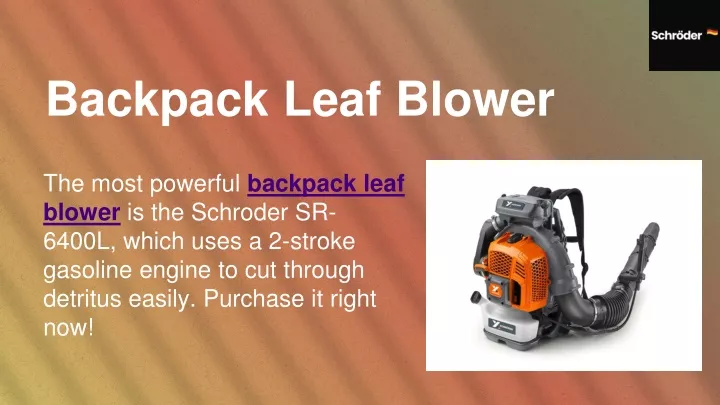 backpack leaf blower
