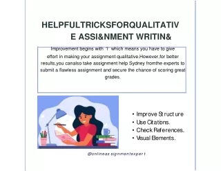 helpfultricksforqualitative assl nment writin