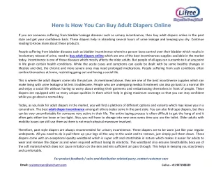 here is how you can buy adult diapers online
