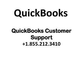 QuickBooks Customer Support  1.855.212.3410