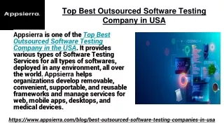 top best outsourced software testing company