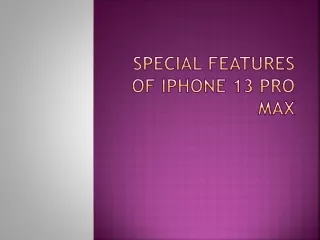 special features of iphone 13 pro max