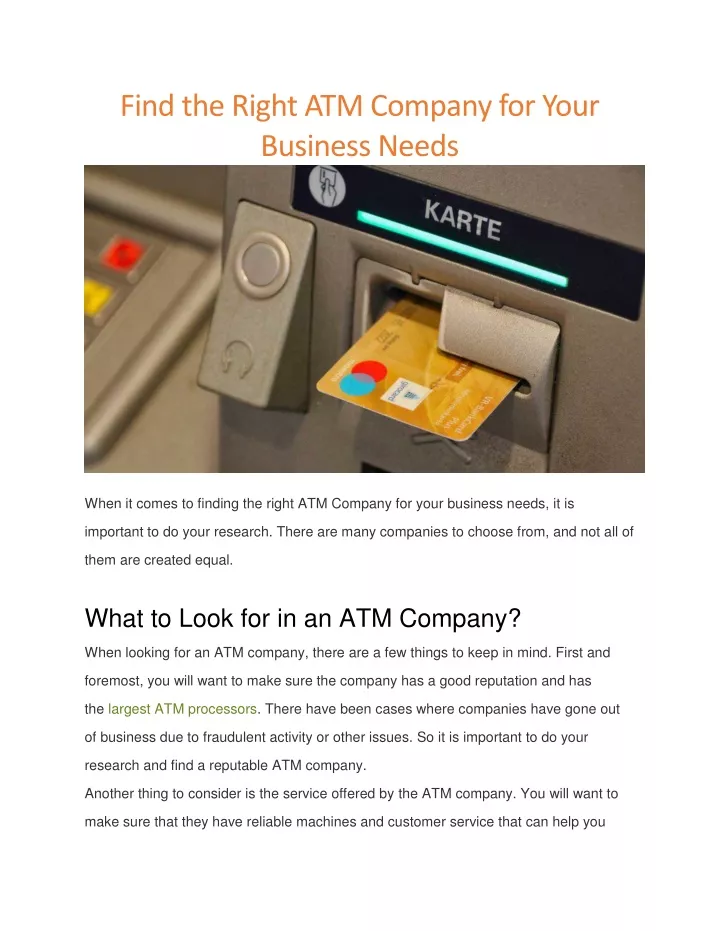 find the right atm company for your business needs
