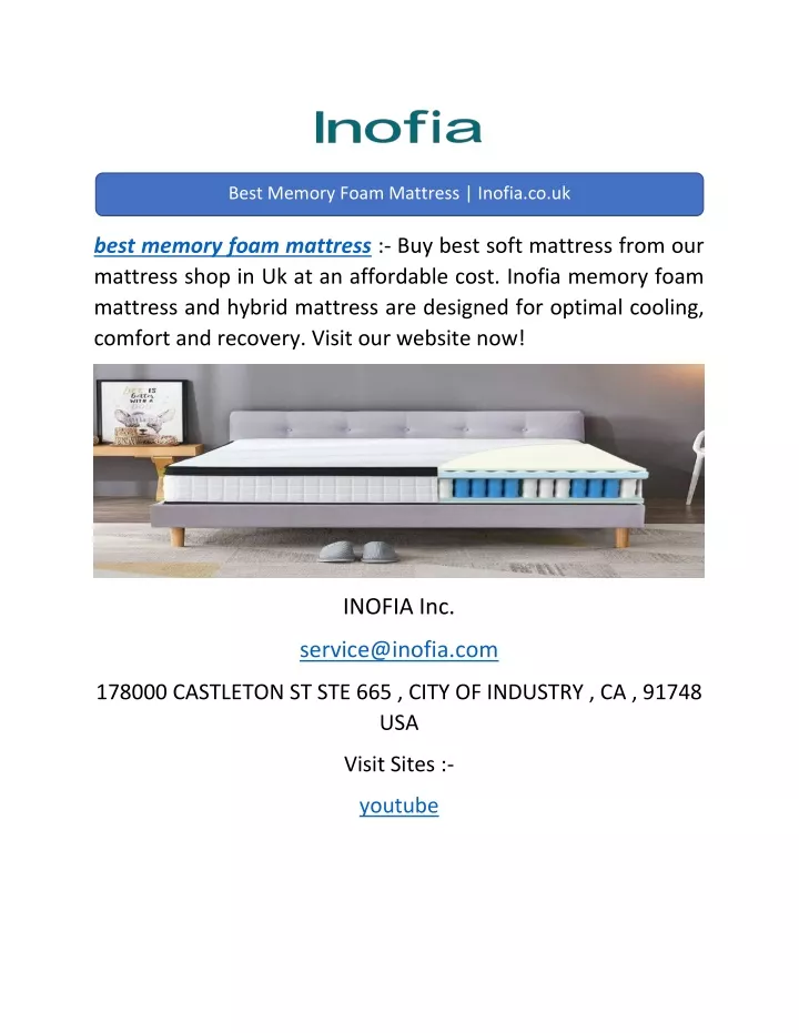 best memory foam mattress inofia co uk