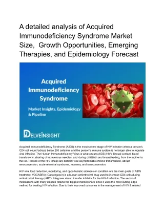 a detailed analysis of acquired immunodeficiency