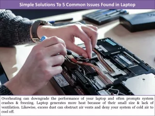 Simple Solutions To 5 Common Issues Found in Laptop