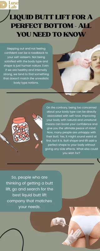 Liquid Butt Lift for a Perfect Bottom – All you need to Know