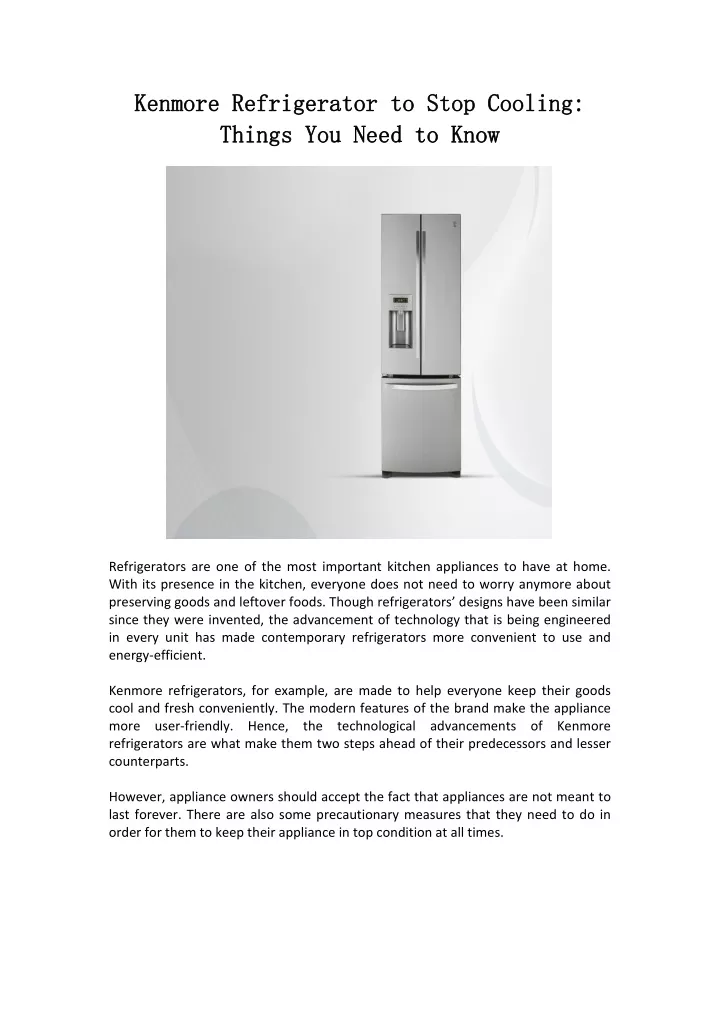 kenmore kenmore refrigerator refrigerator
