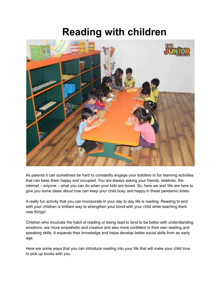 reading with children