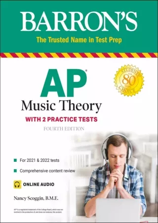 EPUB AP Music Theory with 2 Practice Tests Barron s Test Prep