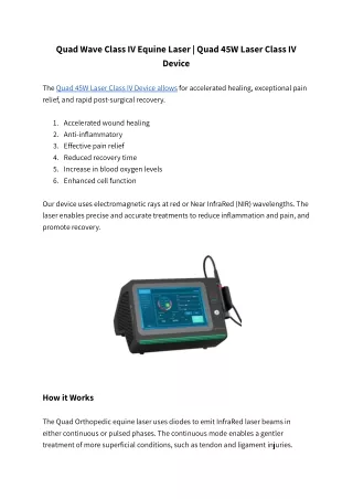 quad wave class iv equine laser quad 45w laser