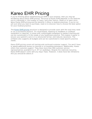 kareo ehr pricing if you re thinking about