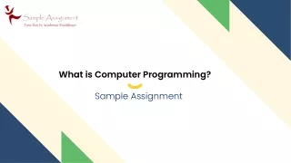 what is computer programming