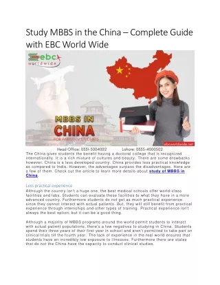 study mbbs in the china complete guide with