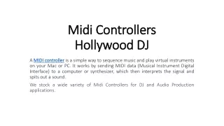 MIDI Controllers - Hollywood DJ